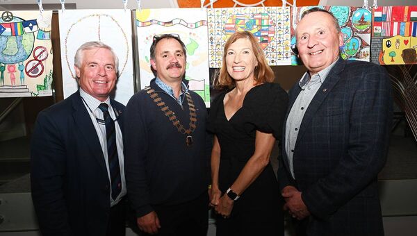 Gay Nolan, John Traynor, President Brenda Hyland-Beirne and Henry Yates of Naas Lions Club Gay Nolan, John Traynor, President Brenda Hyland-Beirne and Henry Yates of Naas Lions Club