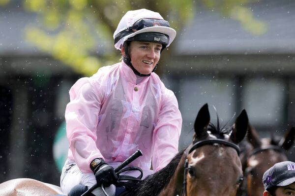 English jockey Hollie Doyle enjoyed her first ever winner at Naas Racecourse onboard Your Song Photo: ©INPHO/Laszlo Geczo English jockey Hollie Doyle enjoyed her first ever winner at Naas Racecourse onboard Your Song Photo: ©INPHO/Laszlo Geczo