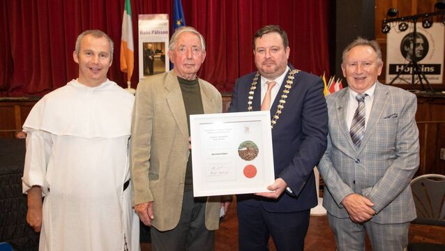 Desmond Egan honoured for contribution to Kildare Desmond Egan honoured for contribution to Kildare